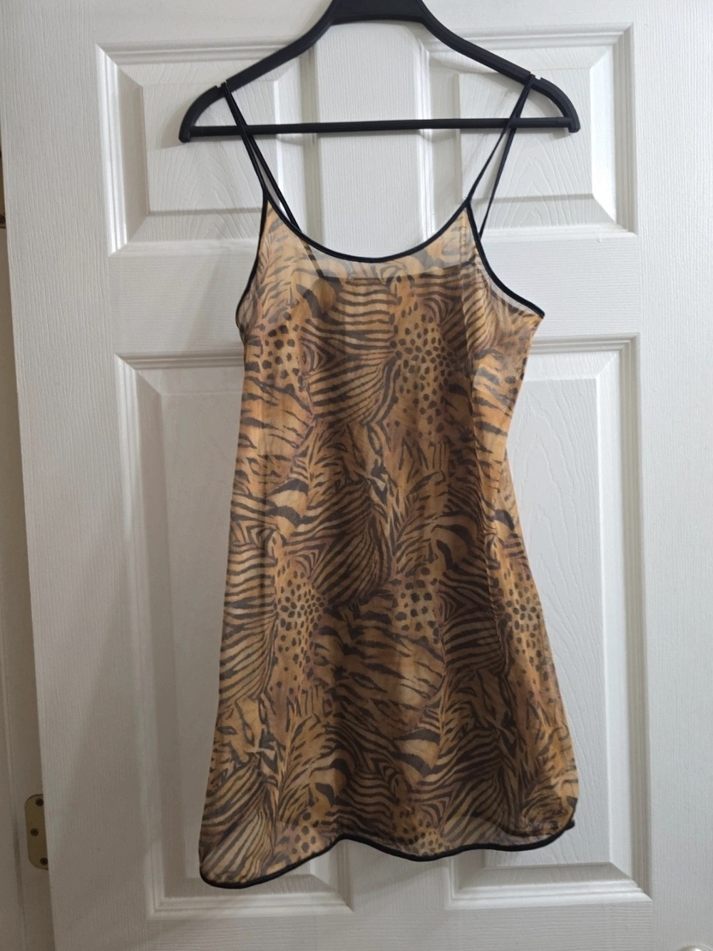 Vintage Vaniry Fair Animal Print Slip Cami Dress - S